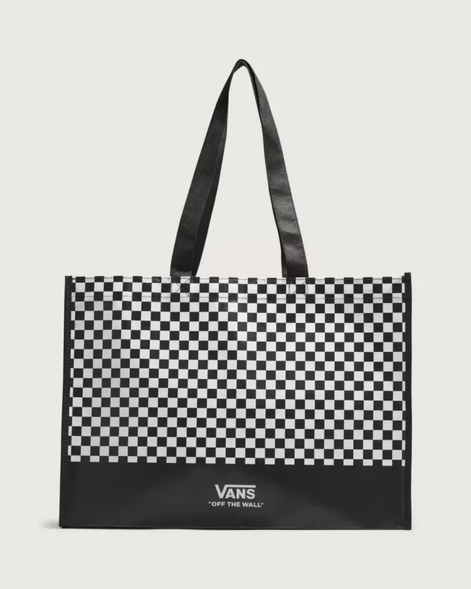 Bolsa de mano reutilizable con diseño de tablero de ajedrez