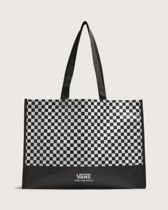 Bolsa de mano reutilizable con diseño de tablero de ajedrez