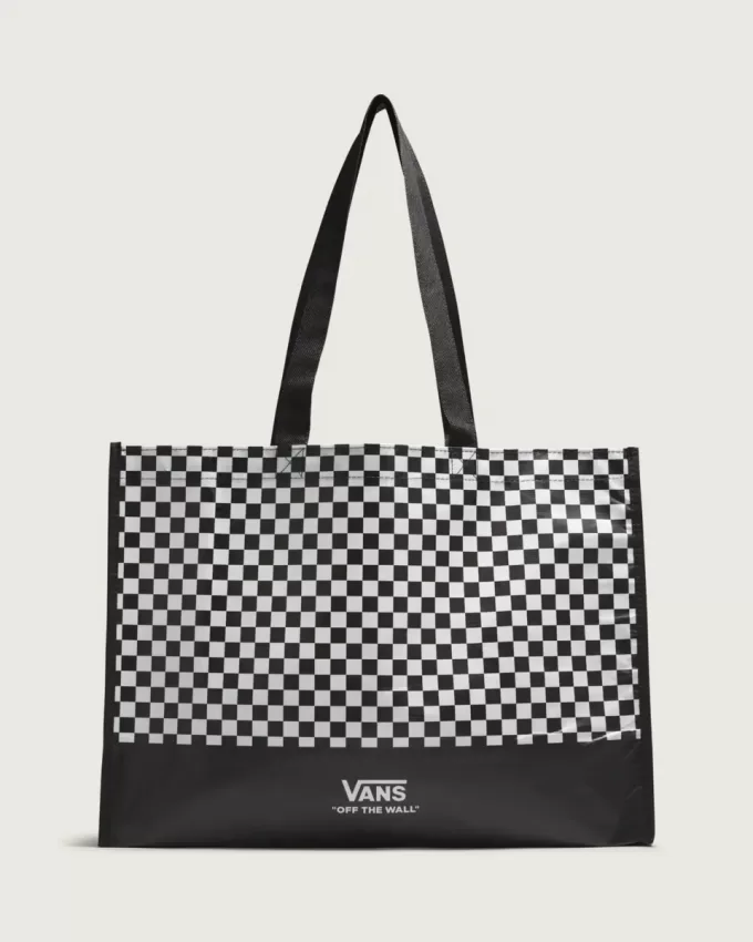 Bolsa de mano reutilizable con diseño de tablero de ajedrez