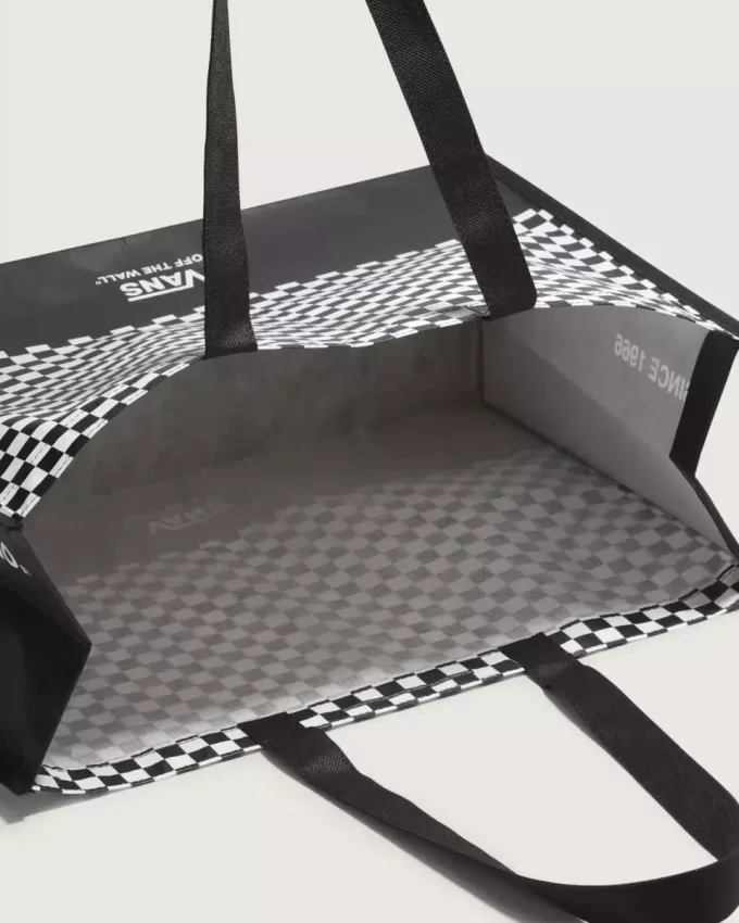 Bolsa de mano reutilizable con diseño de tablero de ajedrez