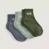 Calcetines clásicos de media caña para niños (paquete de 3)