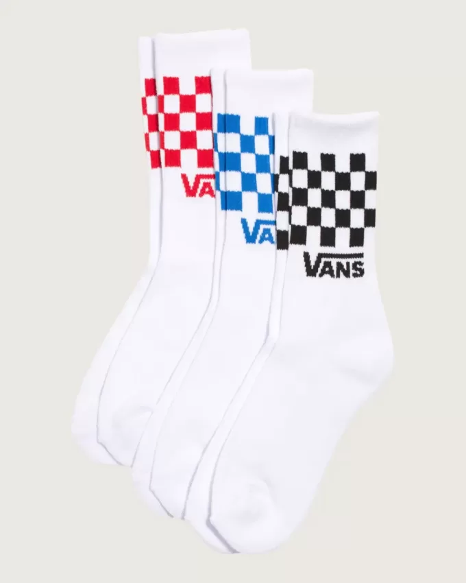 Calcetines deportivos clásicos a cuadros para niños (paquete de 3)