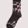 Calcetines deportivos con diseño de telaraña salpicada de skate