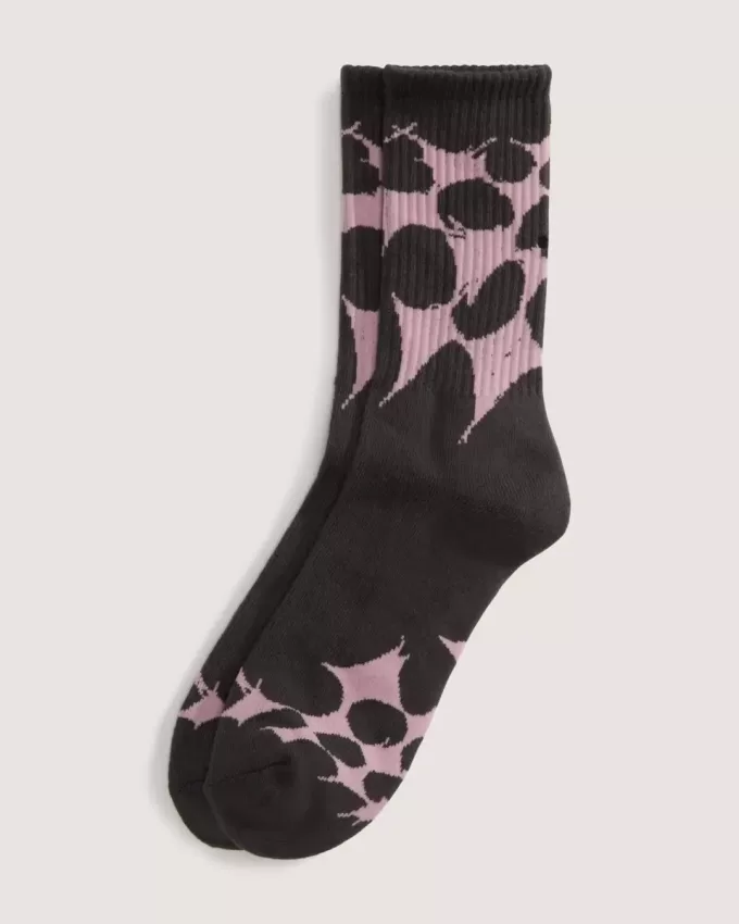 Calcetines deportivos con diseño de telaraña salpicada de skate