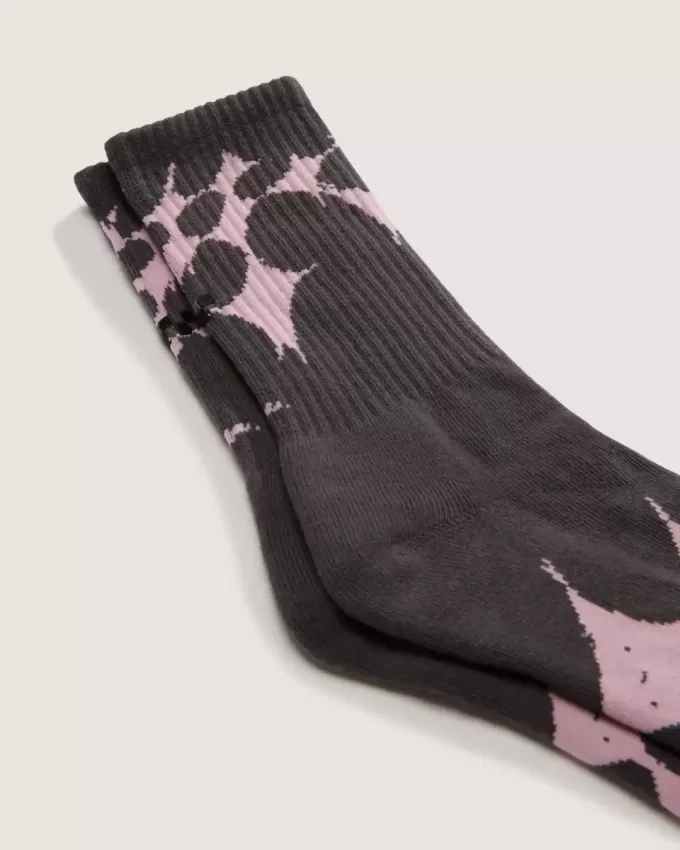 Calcetines deportivos con diseño de telaraña salpicada de skate
