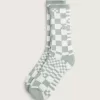Calcetines deportivos con estampado de cuadros