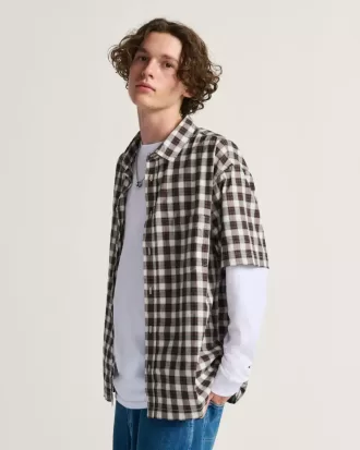 Camisa abotonada a cuadros Monte