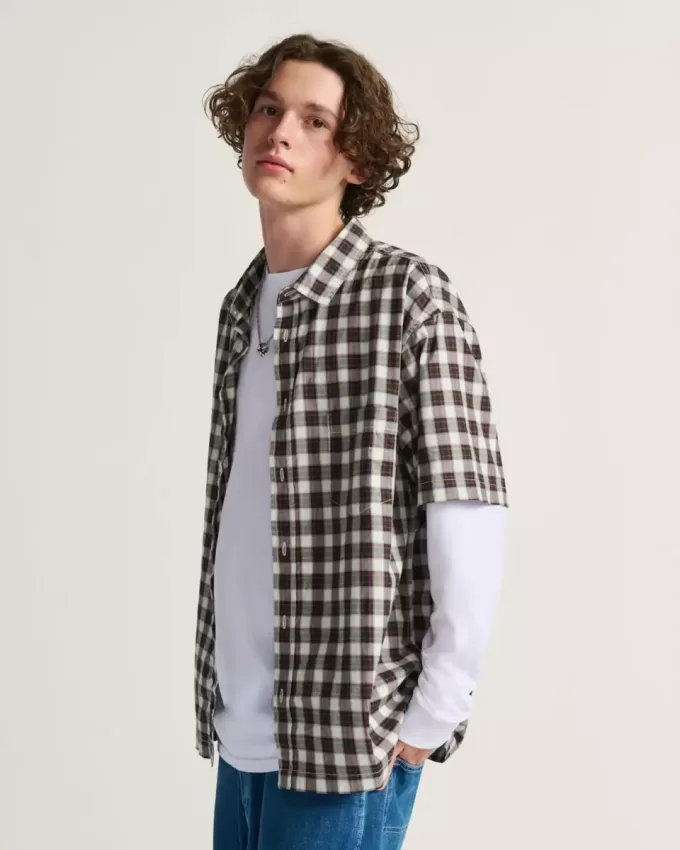 Camisa abotonada a cuadros Monte