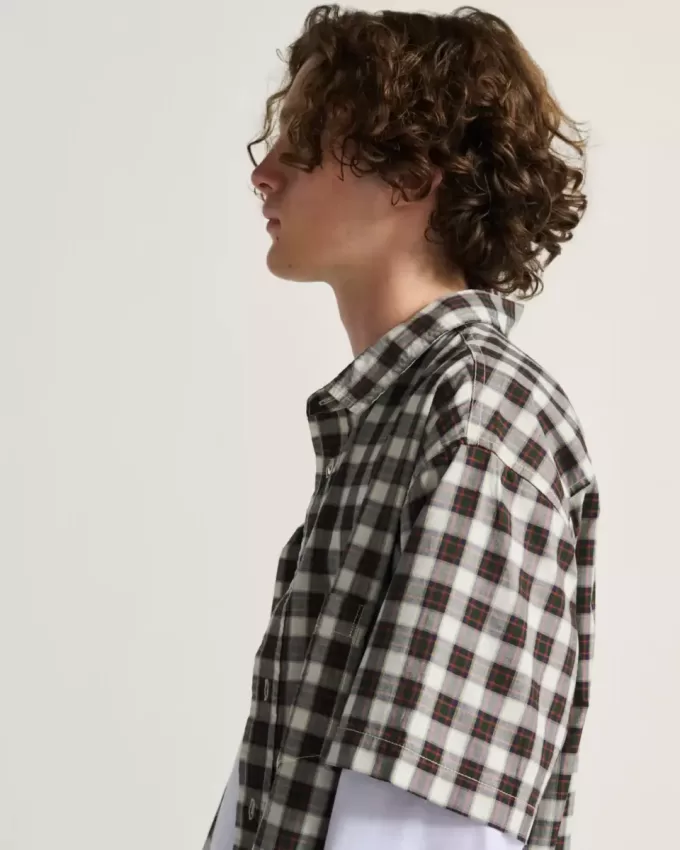 Camisa abotonada a cuadros Monte