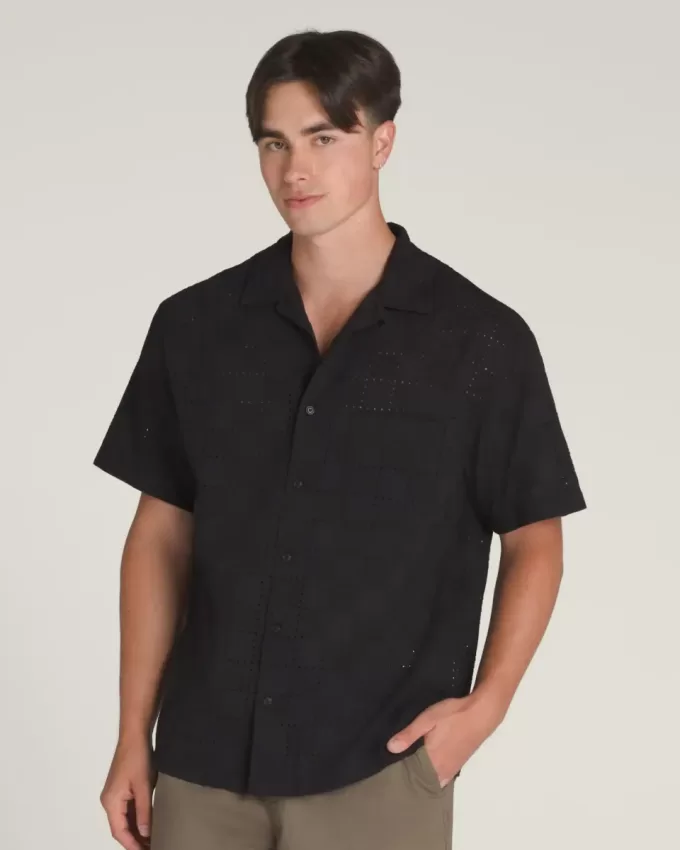 Camisa tejida con ojales Wayside