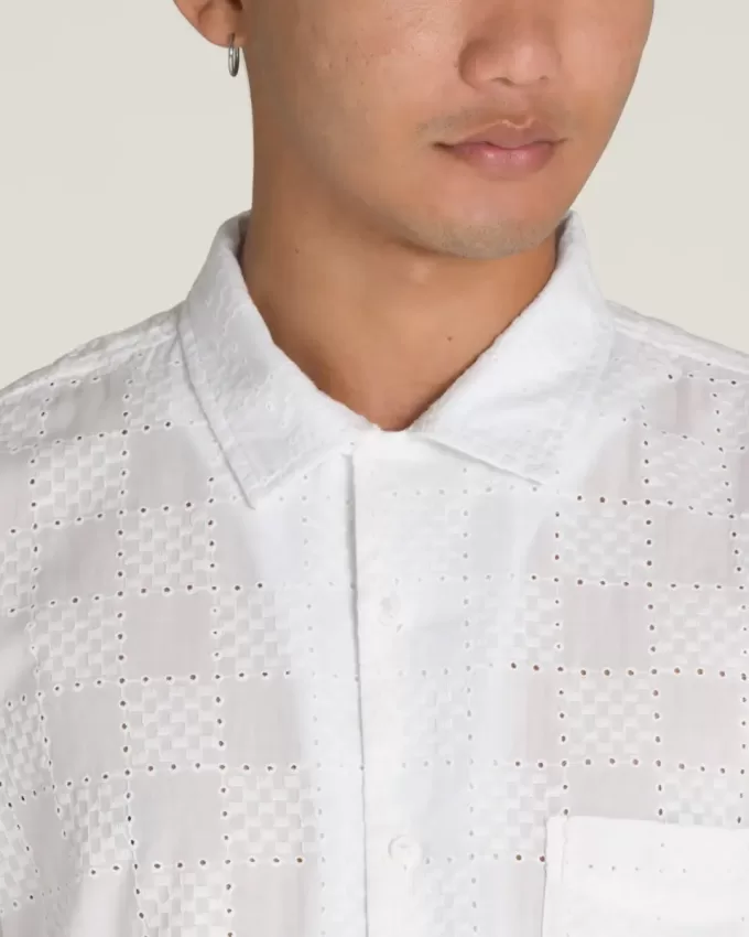 Camisa tejida con ojales Wayside