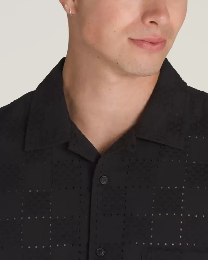 Camisa tejida con ojales Wayside