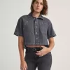 Camisa vaquera con botones de Natalie