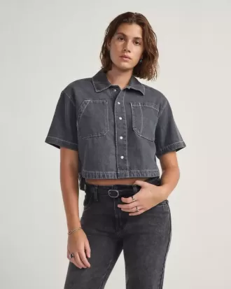 Camisa vaquera con botones de Natalie