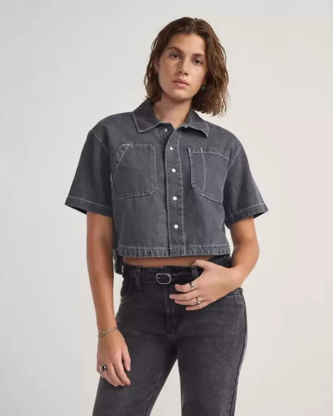 Camisa vaquera con botones de Natalie