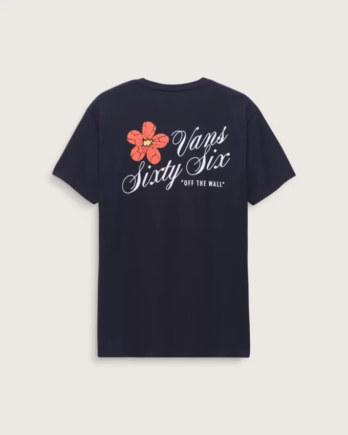 Camiseta con flor agrietada