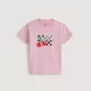 Camiseta de cerezas a cuadros para niños pequeños