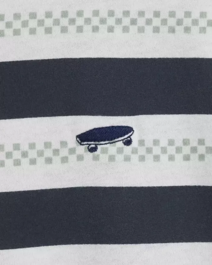 Camiseta de cuadros a rayas de Salton
