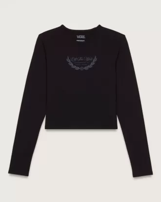 Camiseta de manga larga con escote bajo y bajo