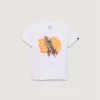 Camiseta infantil con cohete grafiti