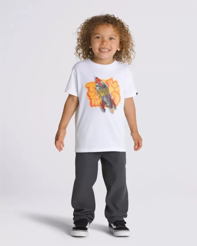 Camiseta infantil con cohete grafiti