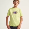 Camiseta infantil con estampado de estrellas a cuadros