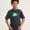 Camiseta infantil con estampado de estrellas a cuadros