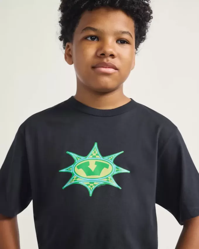 Camiseta infantil con estampado de estrellas a cuadros
