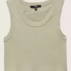 Camiseta sin mangas con ribete Drew