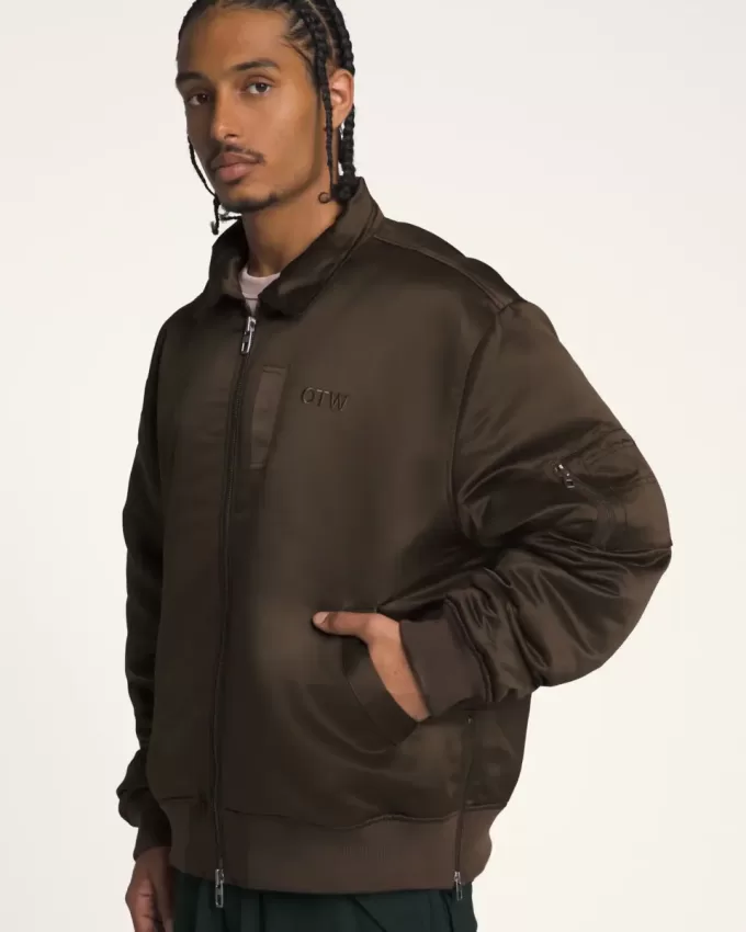 Chaqueta bomber de satén OTW