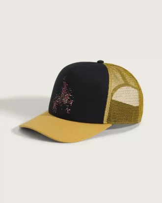 Gorra de camionero con llamas de skate