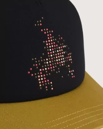 Gorra de camionero con llamas de skate