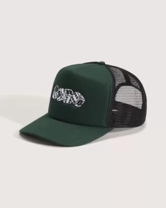 Gorra de camionero con logotipo en cubos