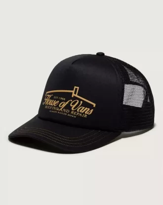 Gorra de camionero con visera curva y techo