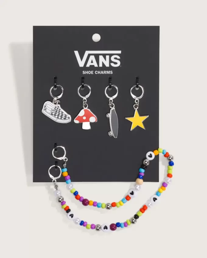 Juego de adornos para zapatos Vans con cuentas