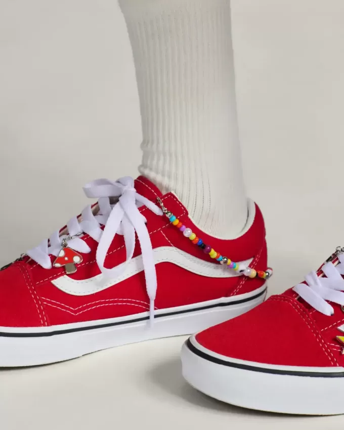 Juego de adornos para zapatos Vans con cuentas