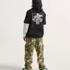 Pantalones cargo holgados y cónicos de ripstop con efecto fatiga Pantalones cargo holgados y cónicos de ripstop con efecto fatiga