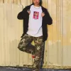 Pantalones cargo holgados y cónicos de ripstop con efecto fatiga Pantalones cargo holgados y cónicos de ripstop con efecto fatiga