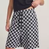 Pantalones cortos de polar con estampado de cuadros