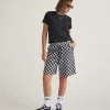 Pantalones cortos de polar con estampado de cuadros