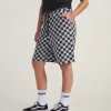 Pantalones cortos de polar con estampado de cuadros