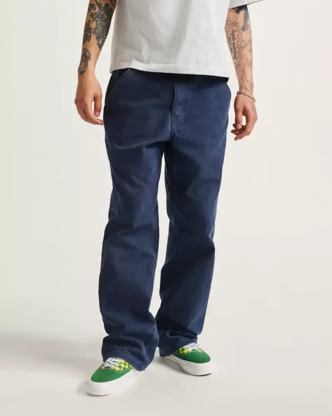 Pantalones de carpintero lavados vintage Drill Chore Pantalones de carpintero lavados vintage Drill Chore