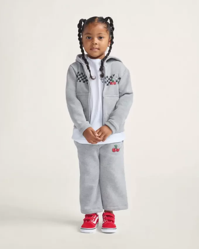 Pantalones deportivos de cerezas a cuadros para niños pequeños