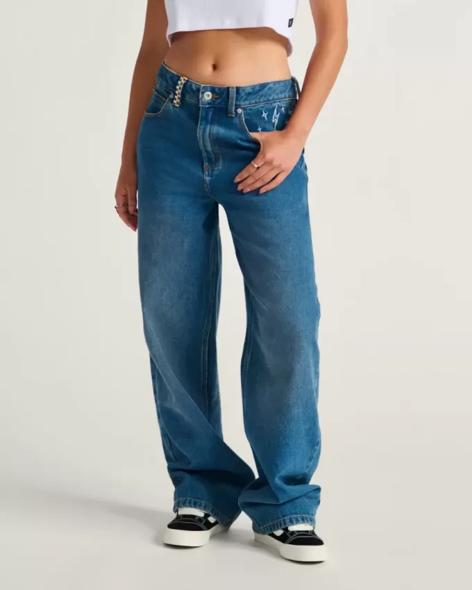 Pantalones vaqueros con bordado Sirelle