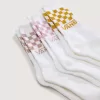 Paquete de 3 calcetines deportivos con cuadros clásicos
