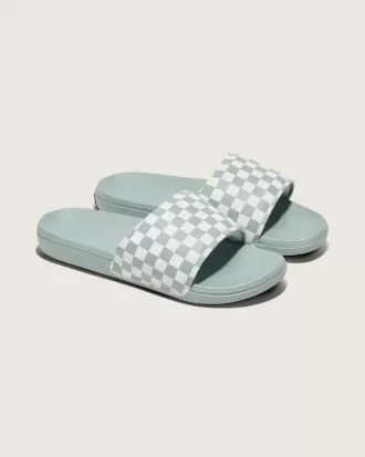 Sandalia deslizante con diseño de cuadros de La Costa