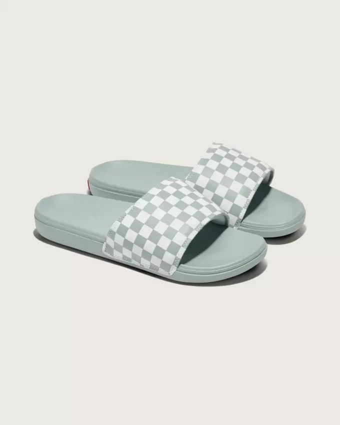 Sandalia deslizante con diseño de cuadros de La Costa