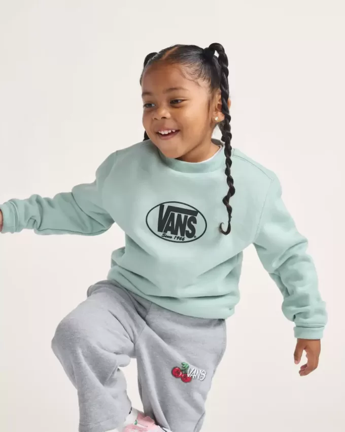 Sudadera clásica ovalada con cuello redondo para niños pequeños