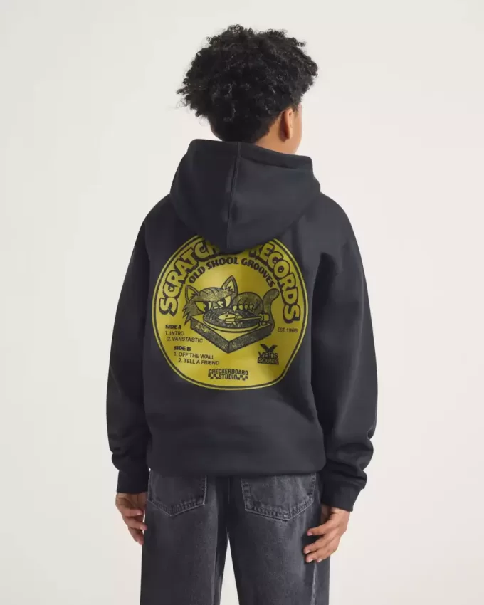 Sudadera con capucha para niños con discos rayados