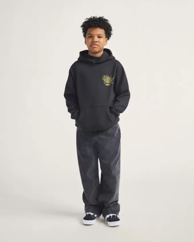 Sudadera con capucha para niños con discos rayados